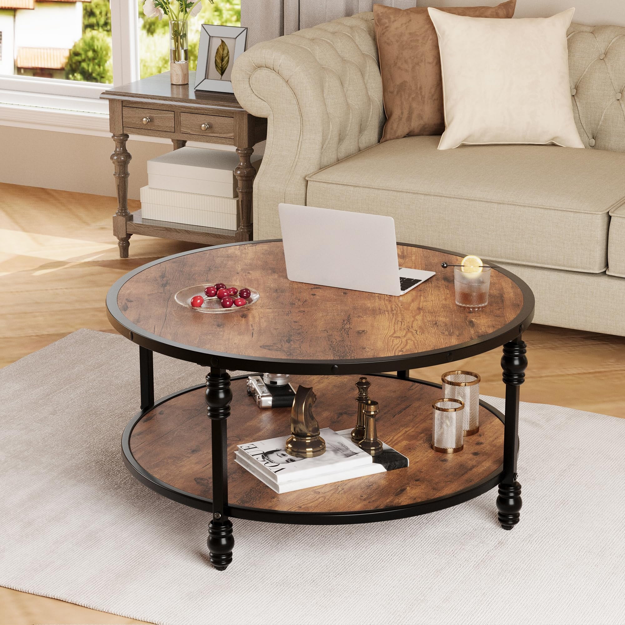 2024-New-Round-Coffee-Table-Storage-Rustic-Wtyle-Solid-Wood-Sturdy-Metal-Legs-Easy-Assemble-Wooden-Center-Living-Room-Furniture_04cecaf6-9733-4d55-8d82-8755742f0ea2.31f275bc64969669bd4746eec3f31b61.jpeg 2024 New Round Coffee Table Storage Rustic Wtyle Solid Wood Sturdy Metal Legs Easy Assemble Wooden Center Living Room Furniture 04cecaf6 9733 4d55 8d82 8755742f0ea2.31f275bc64969669bd4746eec3f31b61 - furnituregrid.co.uk