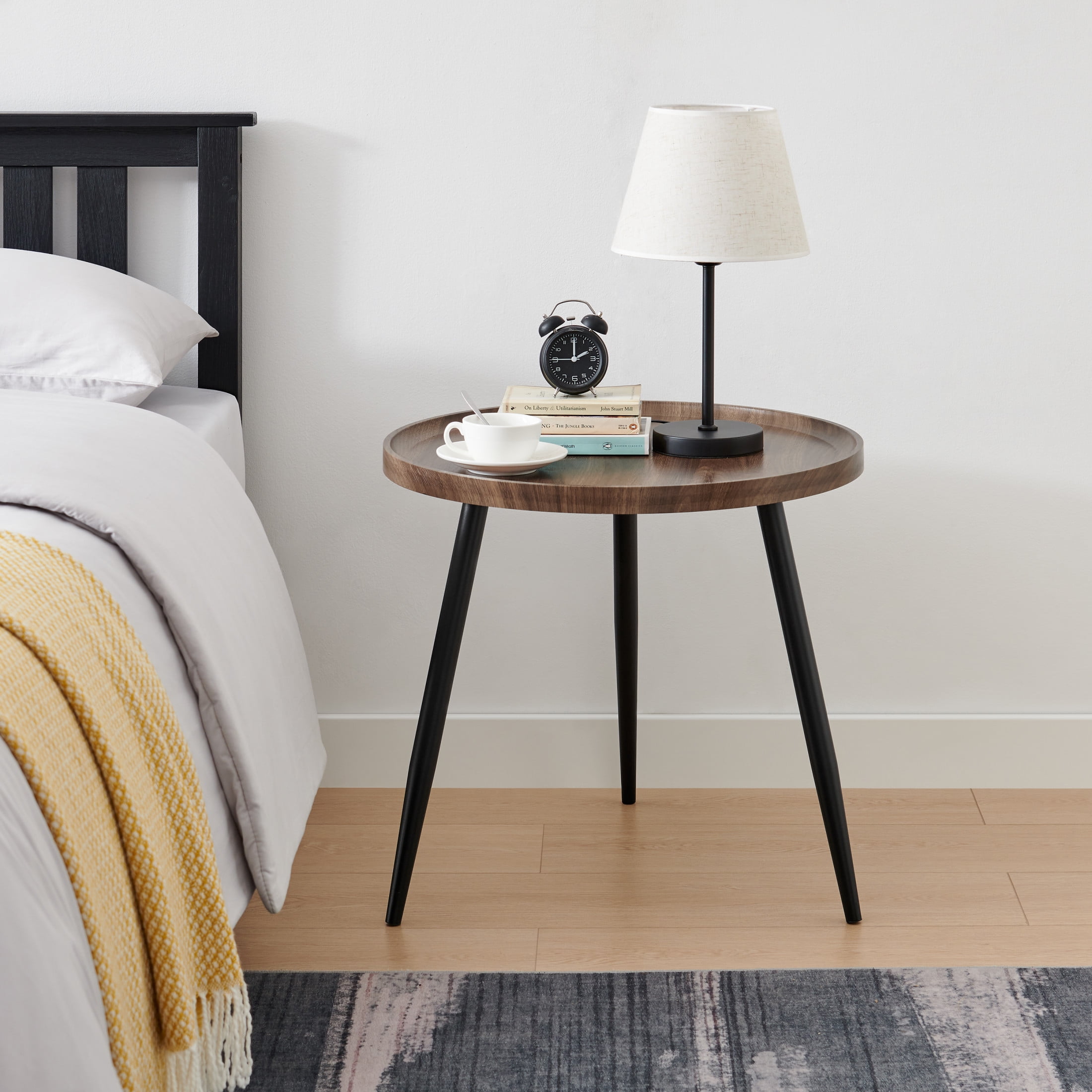 Danya-B-21-8-x-23-5-x-23-5-Paxton-Raised-Lip-Edge-Side-Table-with-Modern-Black-Metal-Taper-Legs-Round-Walnut-and-Black_705b8225-d85b-4b49-9a81-4405ff74e16e.40d5939b7565d3f1b636df3e54040653.jpeg Danya B 21 8 x 23 5 x 23 5 Paxton Raised Lip Edge Side Table with Modern Black Metal Taper Legs Round Walnut and Black 705b8225 d85b 4b49 9a81 4405ff74e16e.40d5939b7565d3f1b636df3e54040653 - furnituregrid.co.uk